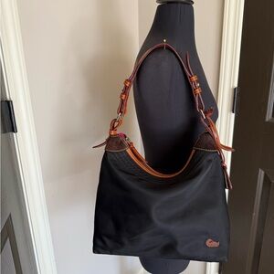 Dooney and Bourke Elegant Black and Brown Women's Shoulder Bag